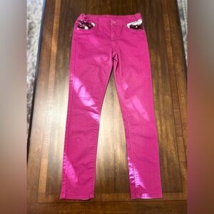 Members Mark Kids Fuchsia Knit Denim Jeans-size 10/12